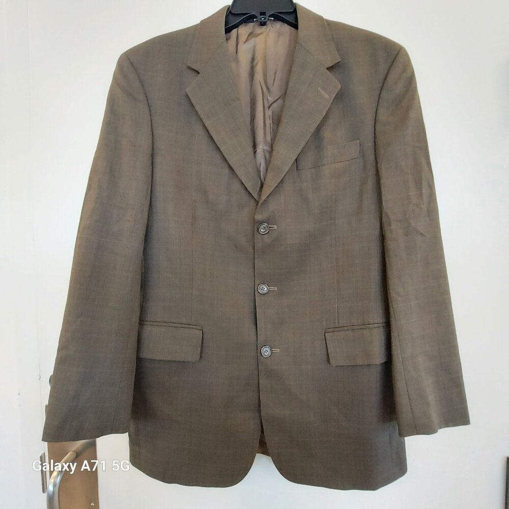 Jos A Banks Men Multi Color Blazer 95% Wool 5% Cashmere Lined 3 Front Pockets 3